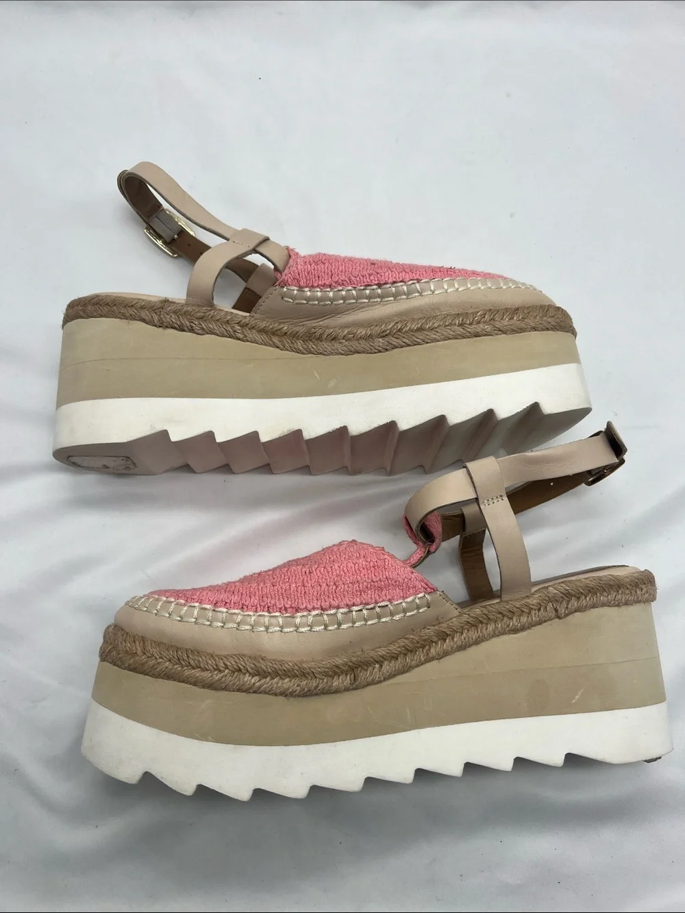 Free People Morning in Mykonos Espadrille Pink Platform Sandals